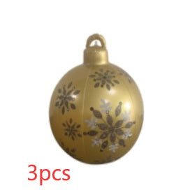 Aufblasbarer Weihnachtsball für den Außenbereich 60 cm – Wetterfeste PVC-Dekoration