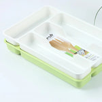 Practical Cutlery and Drawer Organizer | 27x17.6x3.5 cm | Black or White