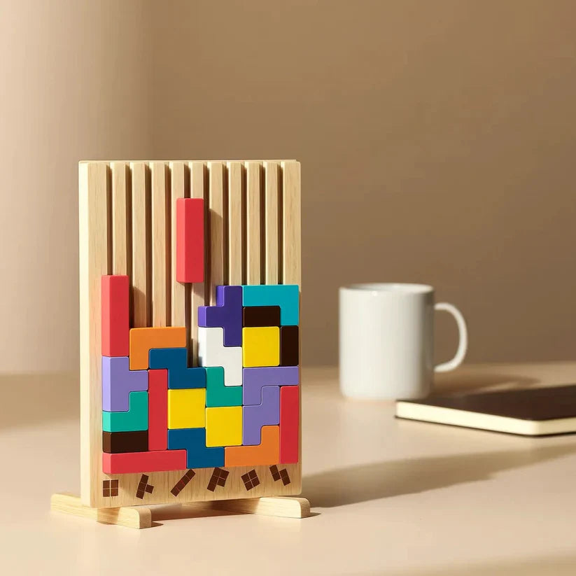 Holz-Tetris-Puzzle: Der perfekte Pausenfüller für deinen Arbeitsplatz