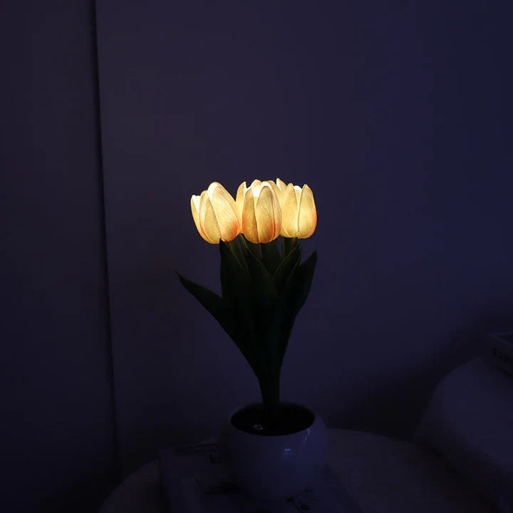 Elegante LED-Tischlampe mit Keramiktopf – Gemütliches Licht