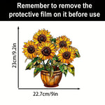 Sun Glow 2D Acrylic Flower Pot with Suncatcher for Windows