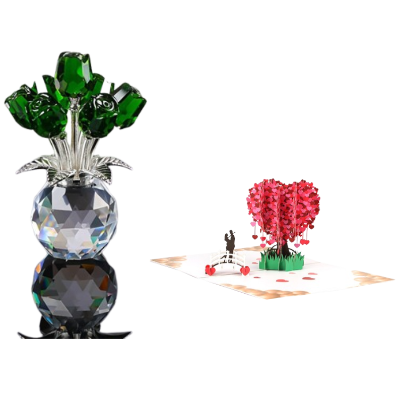 Ewige Eleganz - Strahlende Kristallblume für Ihr Zuhause