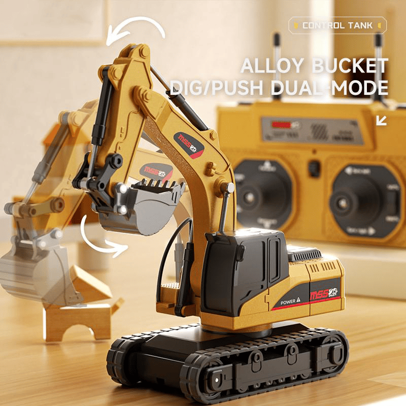 Creative Building Action: Mini RC Construction Vehicle Set