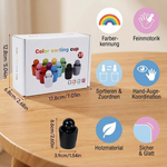 Holz Lernspiel mit Sortierbechern für Farben nach Montessori