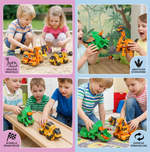 Verwandlungsautos mit Dinosaurier-Motiven
