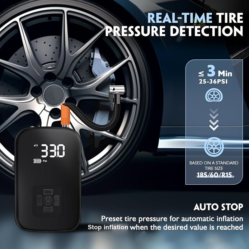 Comfortable Mini-Compressor with LED Lighting and Digital Display