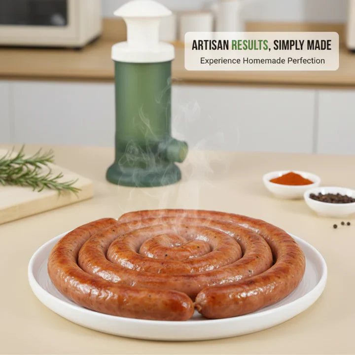 Handbetriebenes Wurstfüllgerät mit 4 Aufsatzrohren