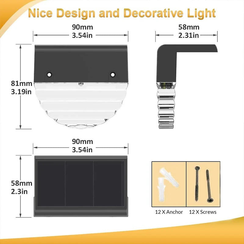 SOLARLUX Treppenlichter für Außenbereiche | 2 Lichtmodi | IP55 Wetterfest | 6er Set