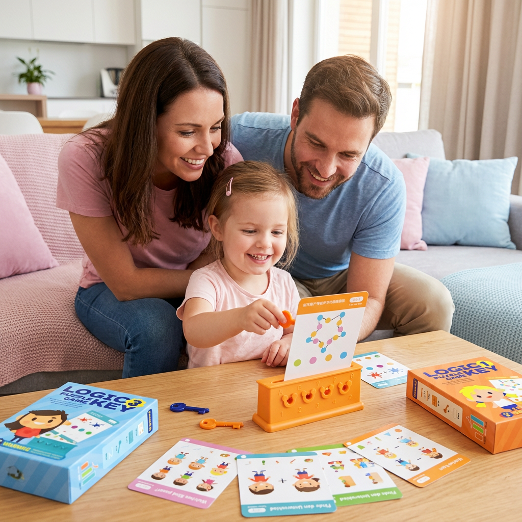 Rätselspiel für Kinder mit Logikschlüsseln