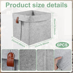 Six-Piece Felt Organizer Set | 12 L Foldable Storage Solutions for Your Home