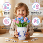 Elegante 3D Puzzle Blumentopf – Für frische Blumen geeignet