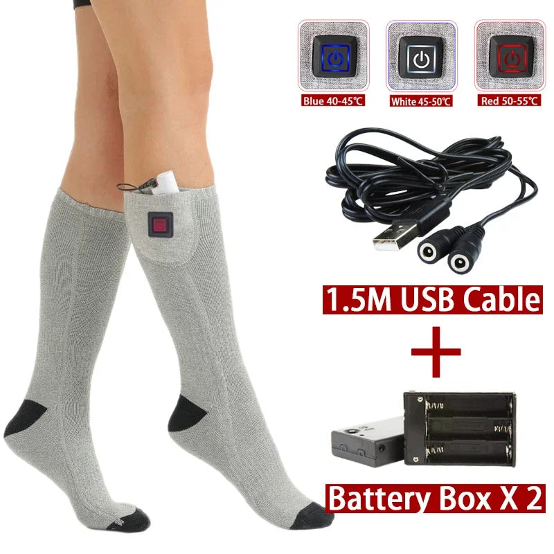 Rechargeable Heated Socks for Outdoor Enthusiasts