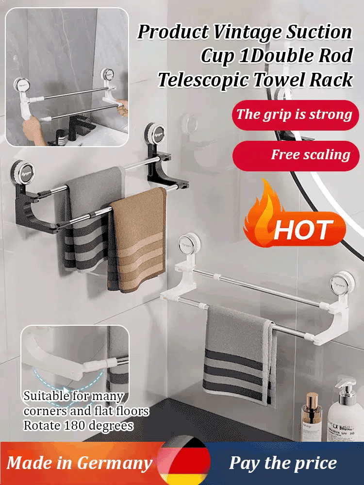 Elegant Suction Cup Towel Holder for Your Bathroom