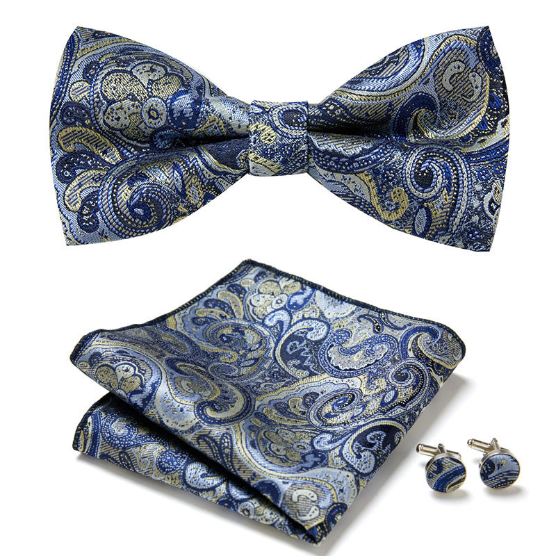 Elegant set with stylish bow ties and accessories