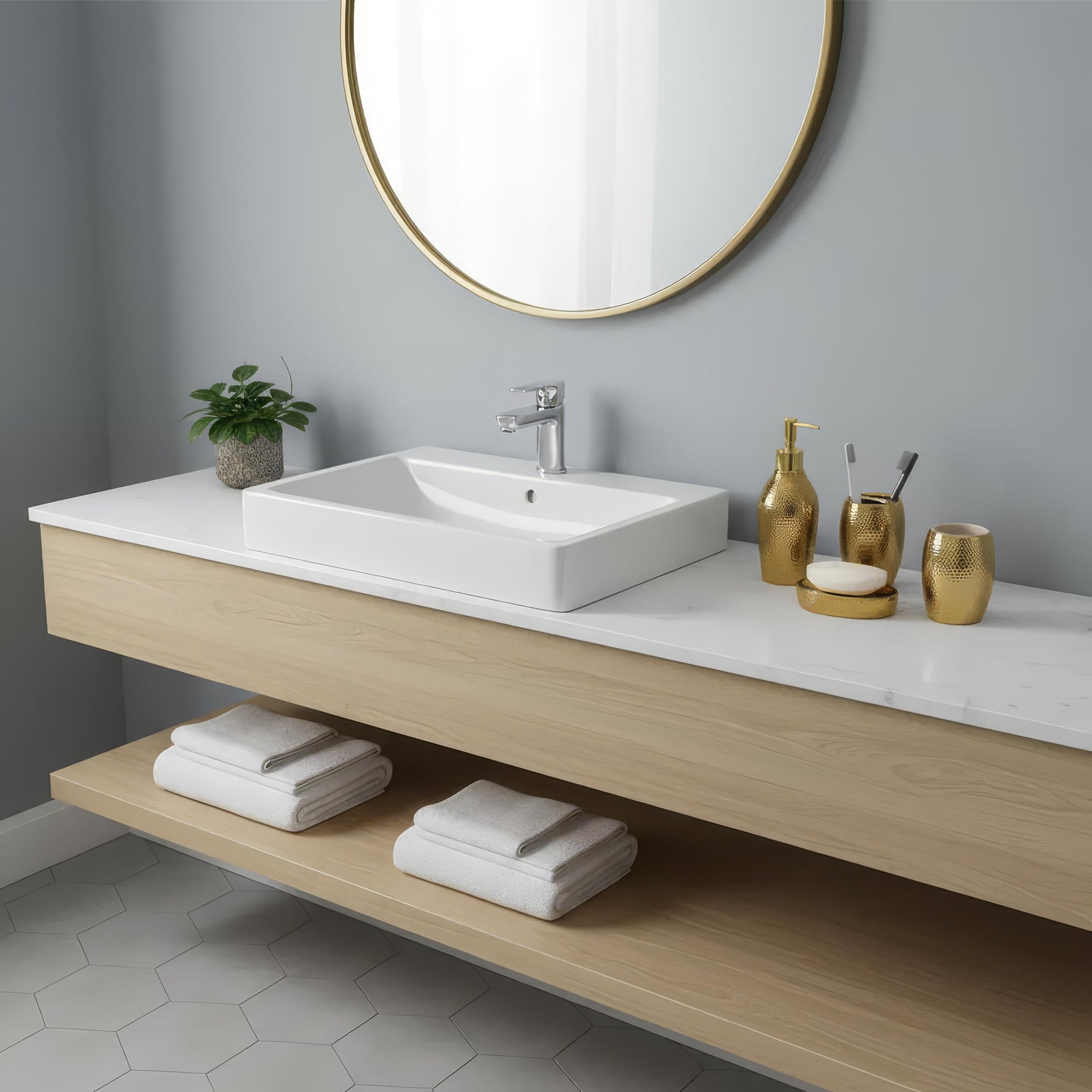 Stylish 5-Piece Ceramic Bathroom Accessory Set