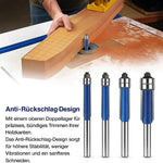 Präzises Fräser-Set mit 4 Teilen – Saubere Kanten für alle Materialien