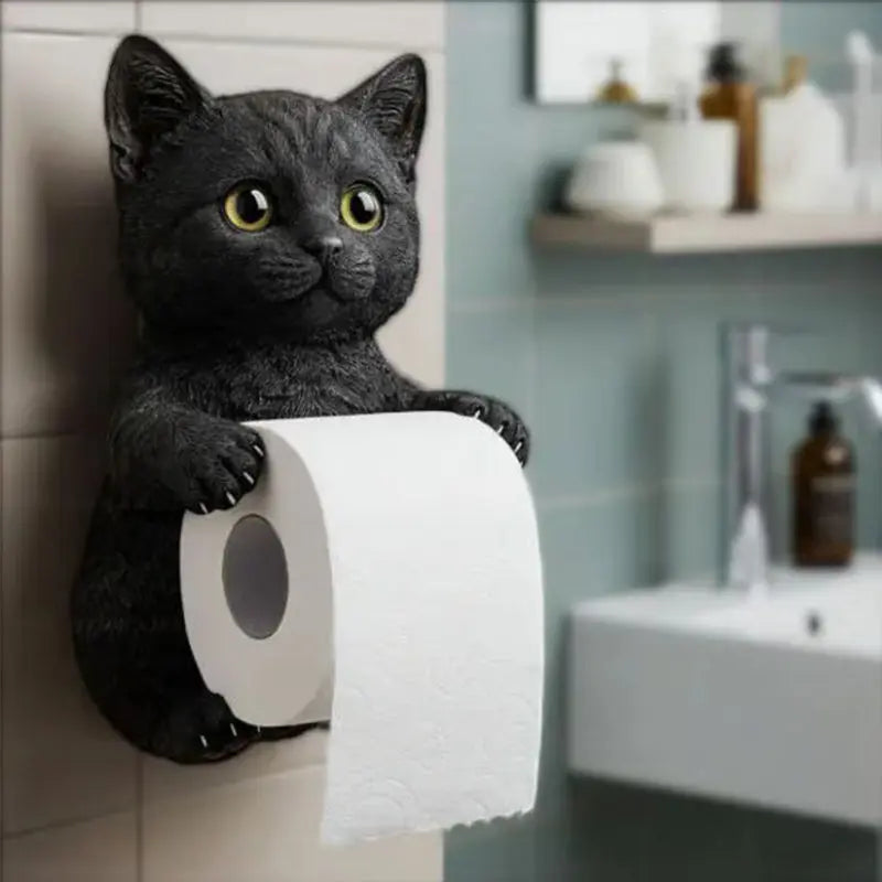 Katzenfreundlicher Toilettenpapierhalter für Ihr Bad