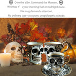 Gothic Schädel Becher Noctura – Handbemalte Dekoration mit Kunstmotiv