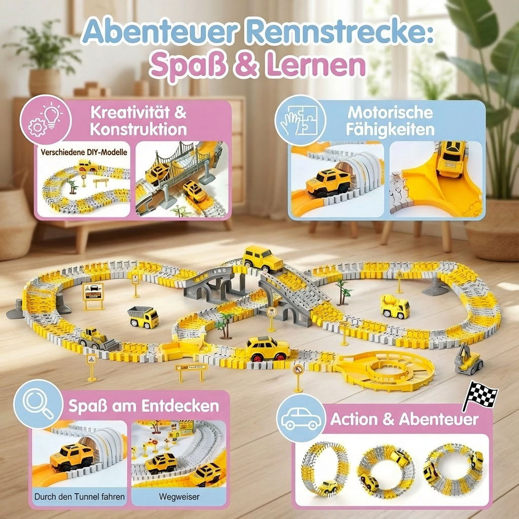 Rennstrecken-Abenteuer mit Spur-Autos