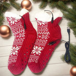 WarmenPfoten USB Heated Socks | Soft Knit Socks for Coziness | Non-Slip Design for Home and Office