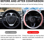 Cozy Steering Wheel Cover with Playful Ear Design