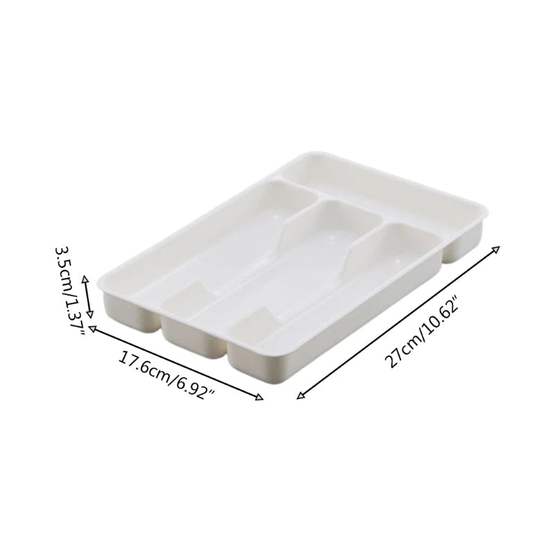 Practical Cutlery and Drawer Organizer | 27x17.6x3.5 cm | Black or White