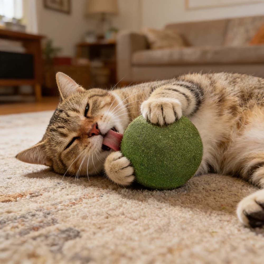Catnip Balls for Playful Dental Care