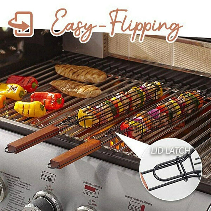 Tragbarer Grillkorb für Camping – Antihaft BBQ Grillzubehör