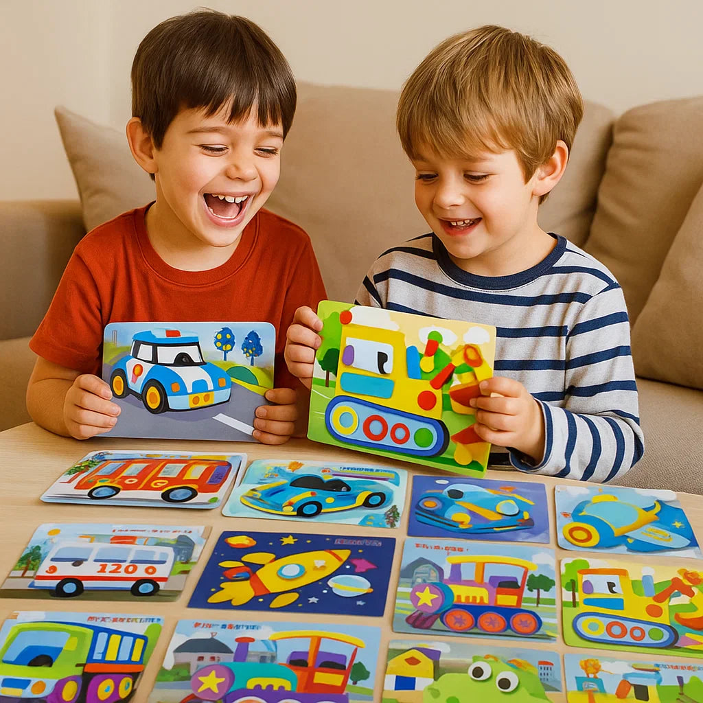 Bastelset mit kreativen Stickern für Kinder