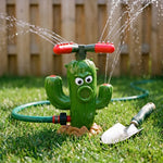 Outdoor Sprinkler for Kids - Fun Cartoon Cactus Design