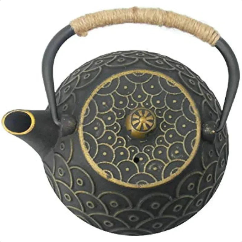 Gusseiserne Teekanne mit Edelstahl-Infuser für losen Tee