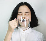 Elegante Katzen-Tasse aus hitzebeständigem Glas