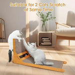 L-förmiger Kratzbaum für Katzen mit Spielball und vielseitigem Design