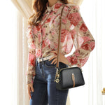 Elegant women's shoulder bag with a unique texture