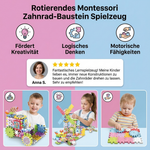 Montessori Spielzeug mit rotierenden Zahnrad-Bausteinen