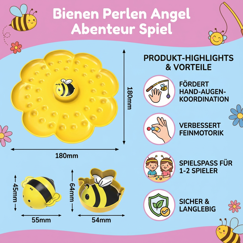 Abenteuerliches Spiel mit Bienenperlen für Angelfreunde