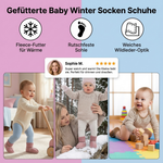 Babyschuhe für den Winter mit Futter in Wildleder-Design