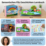 Montessori Lernbuch aus Filz – Sensorisches Geschichtenerzählen für Kinder