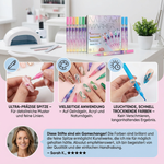 Präzisionsspitzen Nagelkunst Marker Set – Acrylstifte für filigrane Designs