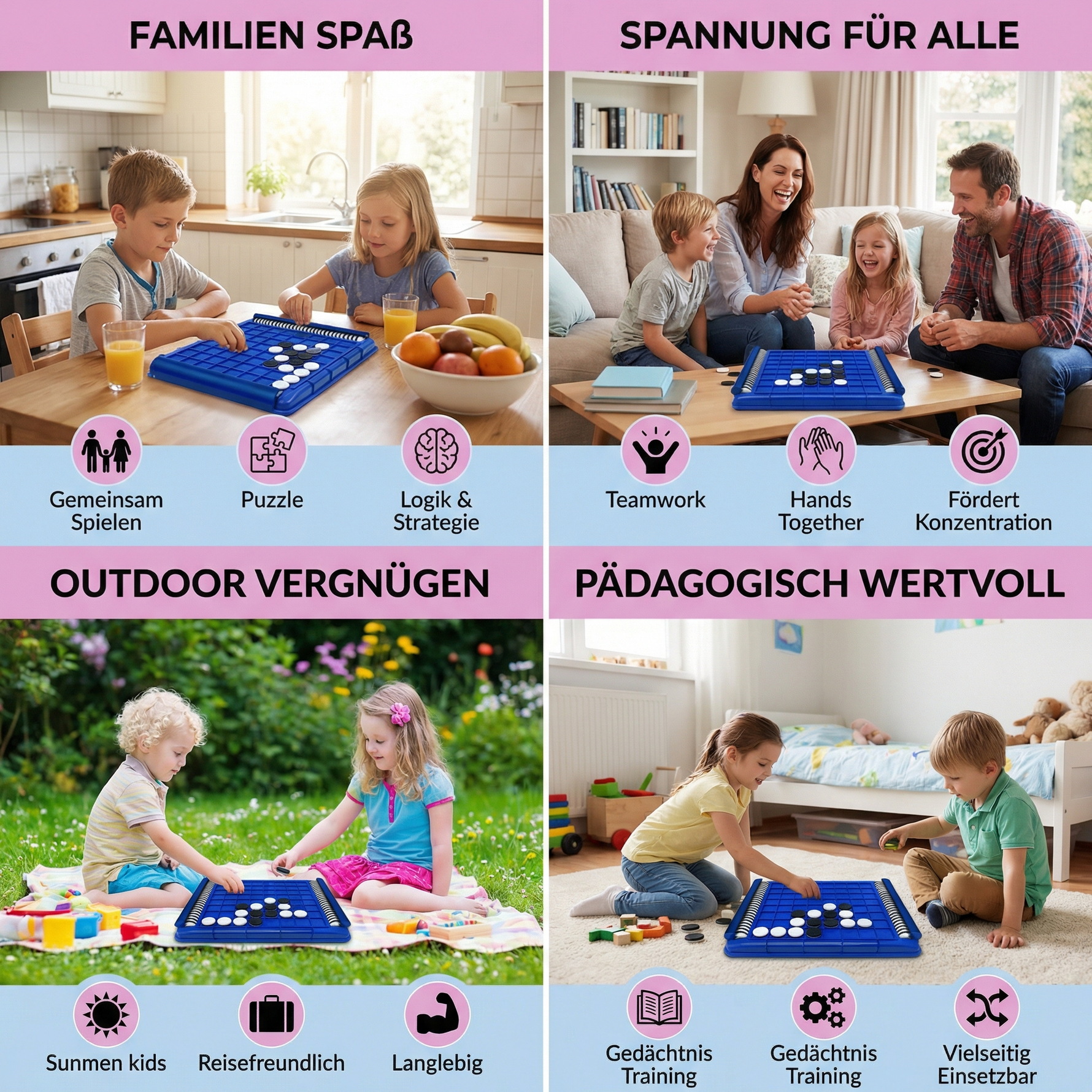 Strategiespiel für Kinder – Umklapp Logik für die ganze Familie