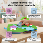 Montessori Lernbuch aus Filz – Sensorisches Geschichtenerzählen für Kinder