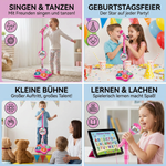 Kinder Karaoke-Set mit Mikrofon und Ständer – Lernspiel für Musik