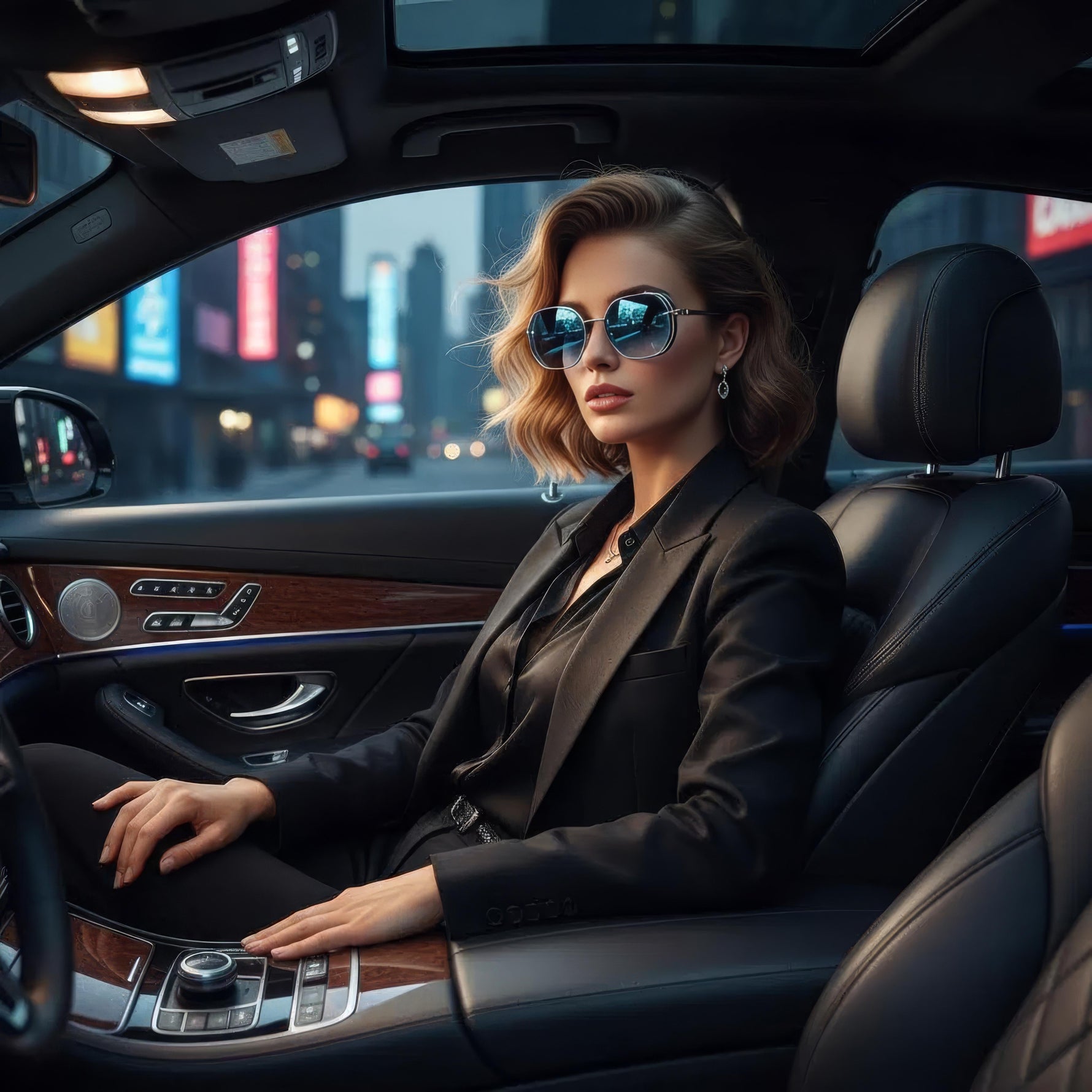 Elegant sunglasses with a robust metal frame and UV protection