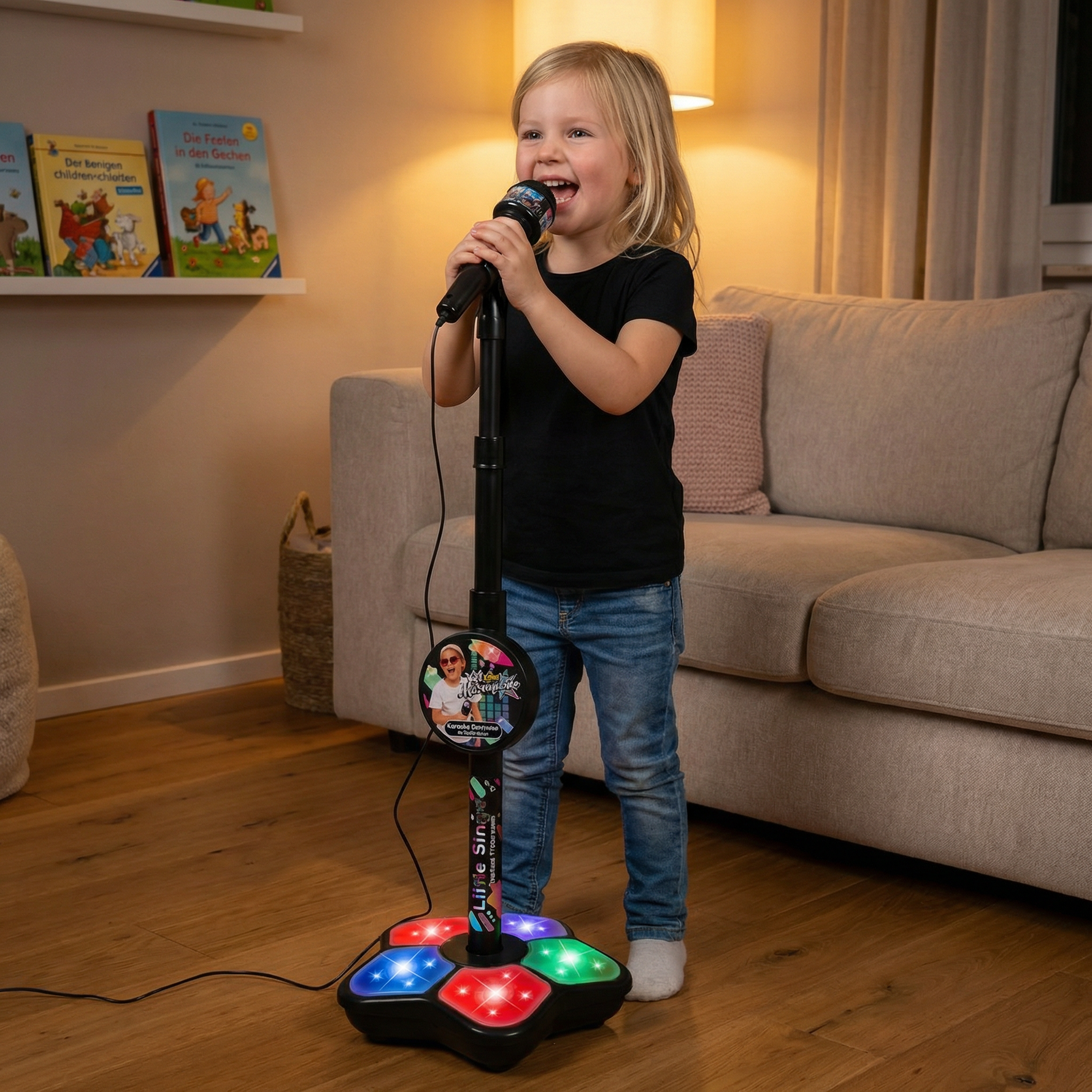 Kinder Karaoke-Set mit Mikrofon und Ständer – Lernspiel für Musik