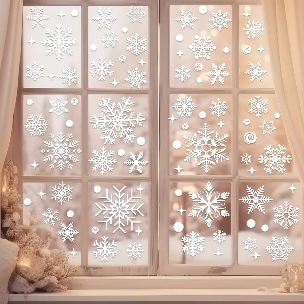 Winter Magic | 137-piece window decoration set with snowflakes