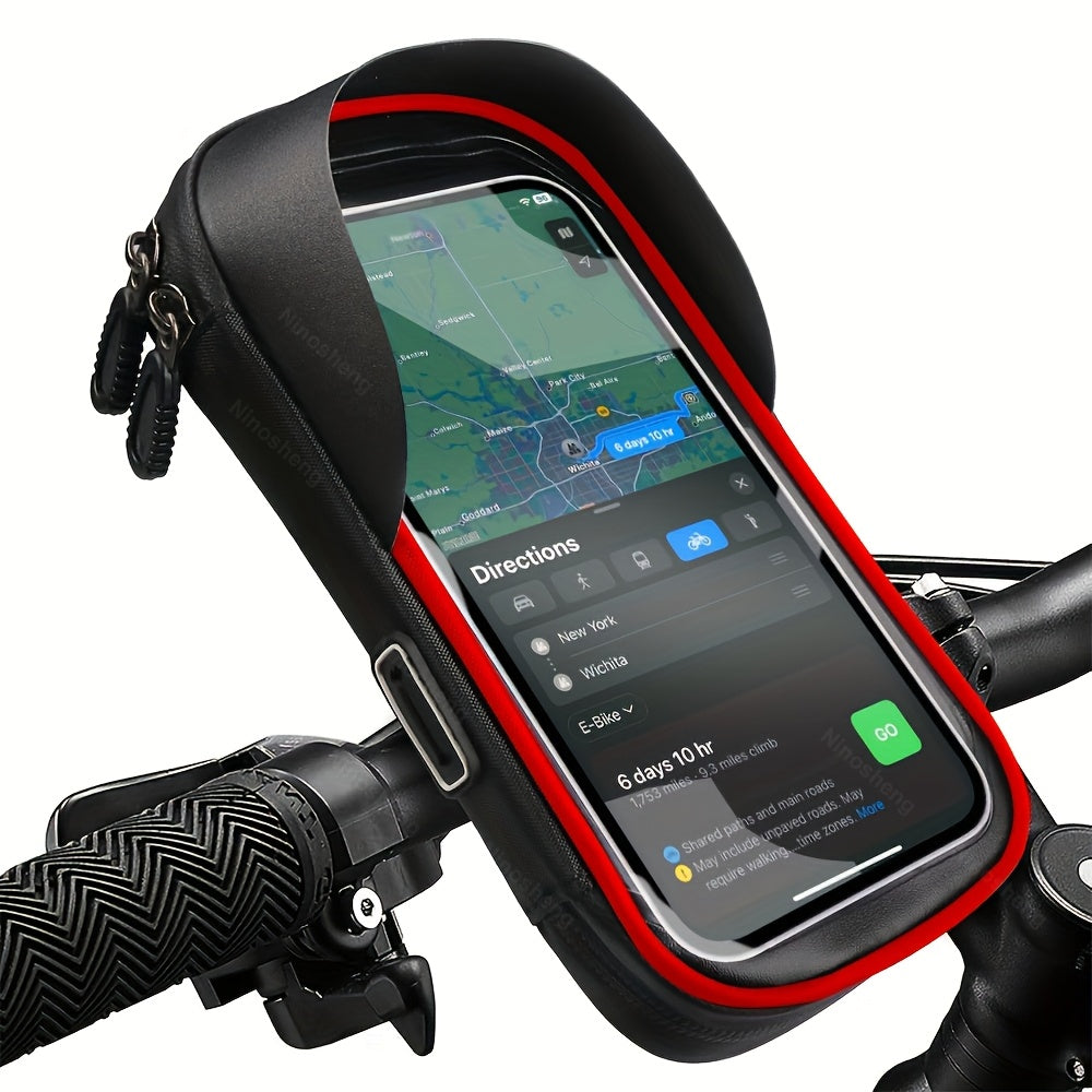 Wasserdichter Handyhalter für Fahrrad und Motorrad – 360° drehbar, passend für 4,5–6,4 Zoll