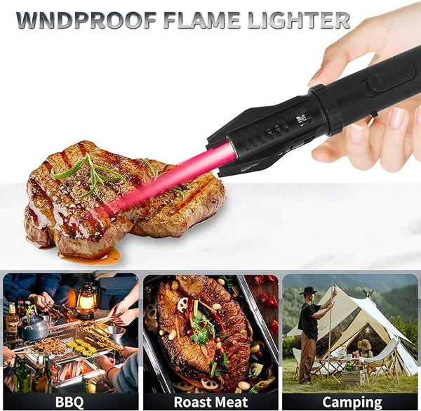 Robuster Gasanzünder mit 360° drehbarem Kopf und Metallgehäuse