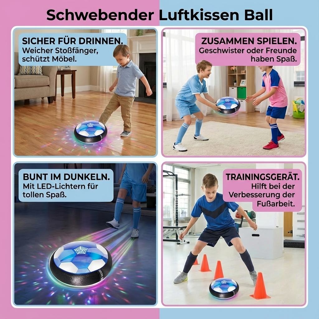 Schwebender Luftball mit Kissen