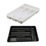 Practical Cutlery and Drawer Organizer | 27x17.6x3.5 cm | Black or White
