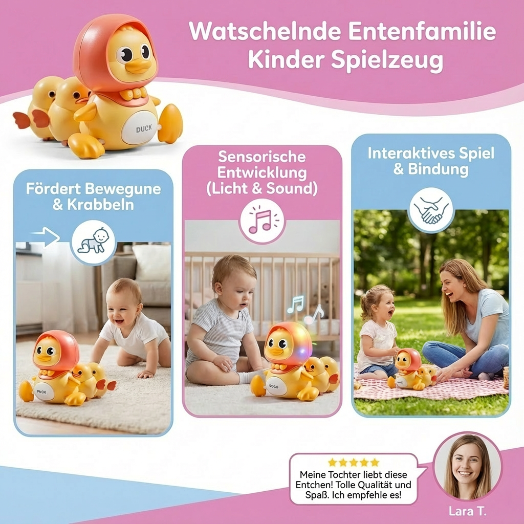Watschelnde Entenfamilie Spielzeug für Kinder